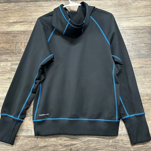 Nike Thermafit Black Hoodie Sweatshirt Mens Size Medium - Picture 2 of 7